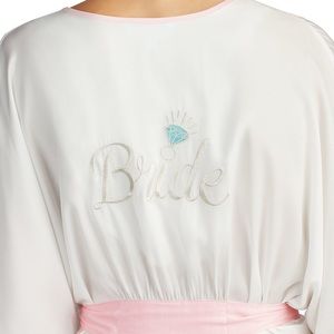 NWT! Betsey Johnson Blue White Bride Robe